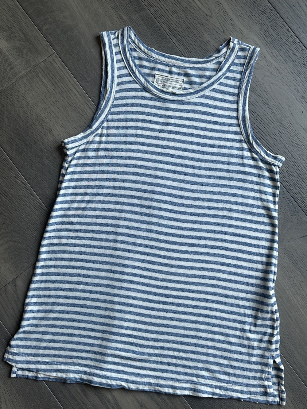 Current/Elliott Blue and White Striped Tank